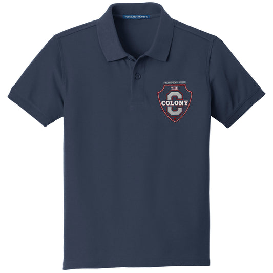 PSN Pique Short Sleeve Blue Uniform Polo (Middle School)