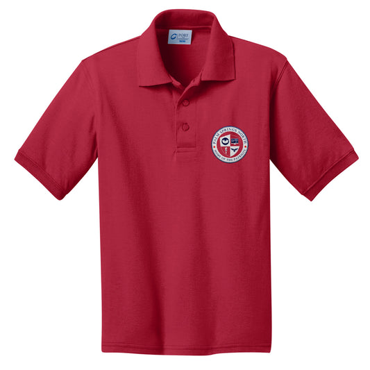 Palm Springs North Elementary red school polo with embroidered logo