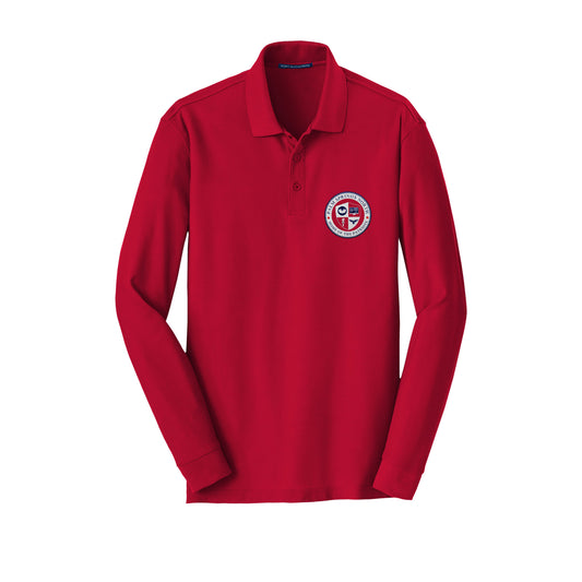 PSN Pique Long Sleeve Red Uniform Polo (VPK-5th Grade)